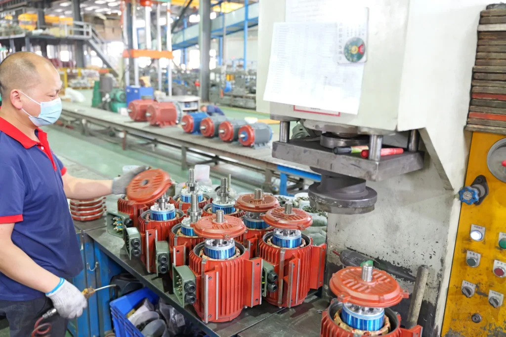 Industrial motor assembly workshop at Yaoda Motor